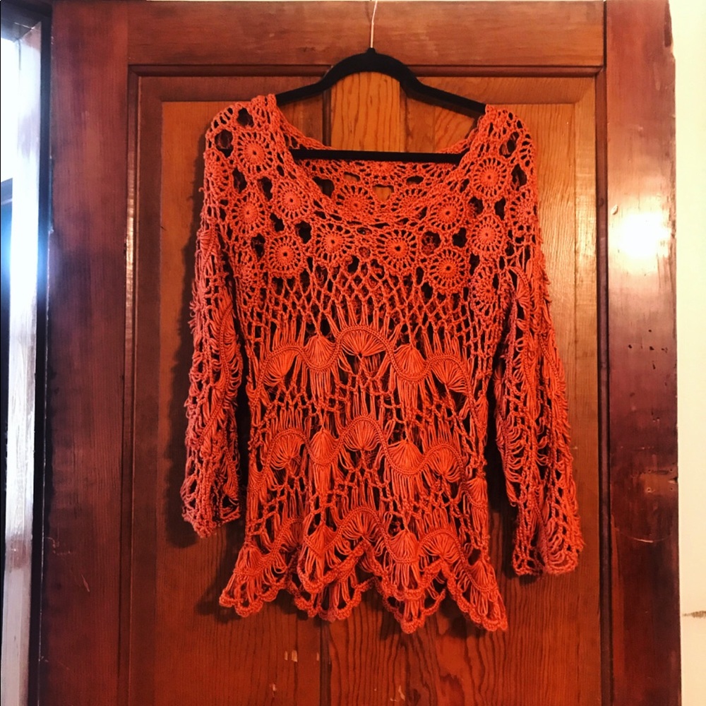 Melon Crocheted Top - Picture 2 of 2